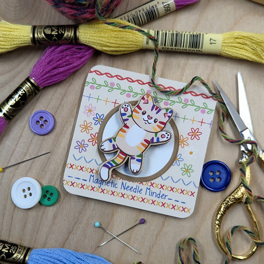 Rainbow Cat Needle Minder