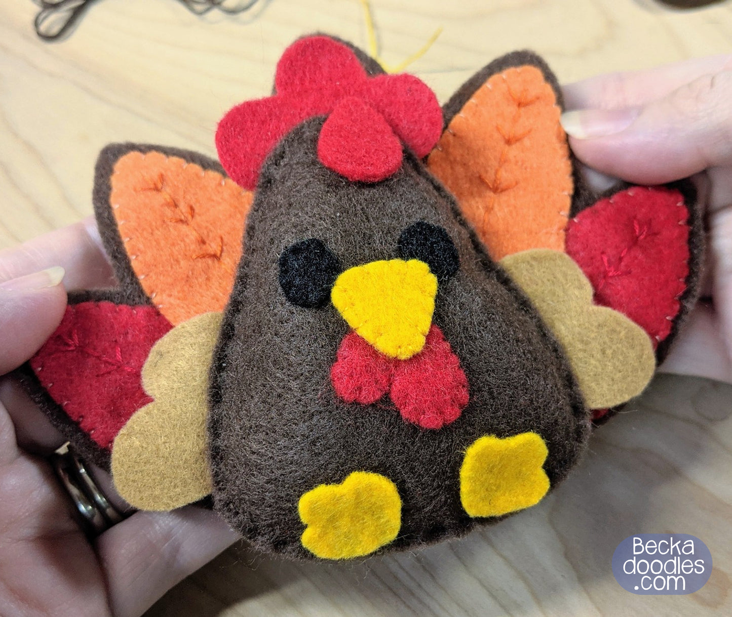 Chubby Turkey Felt Sewing Pattern